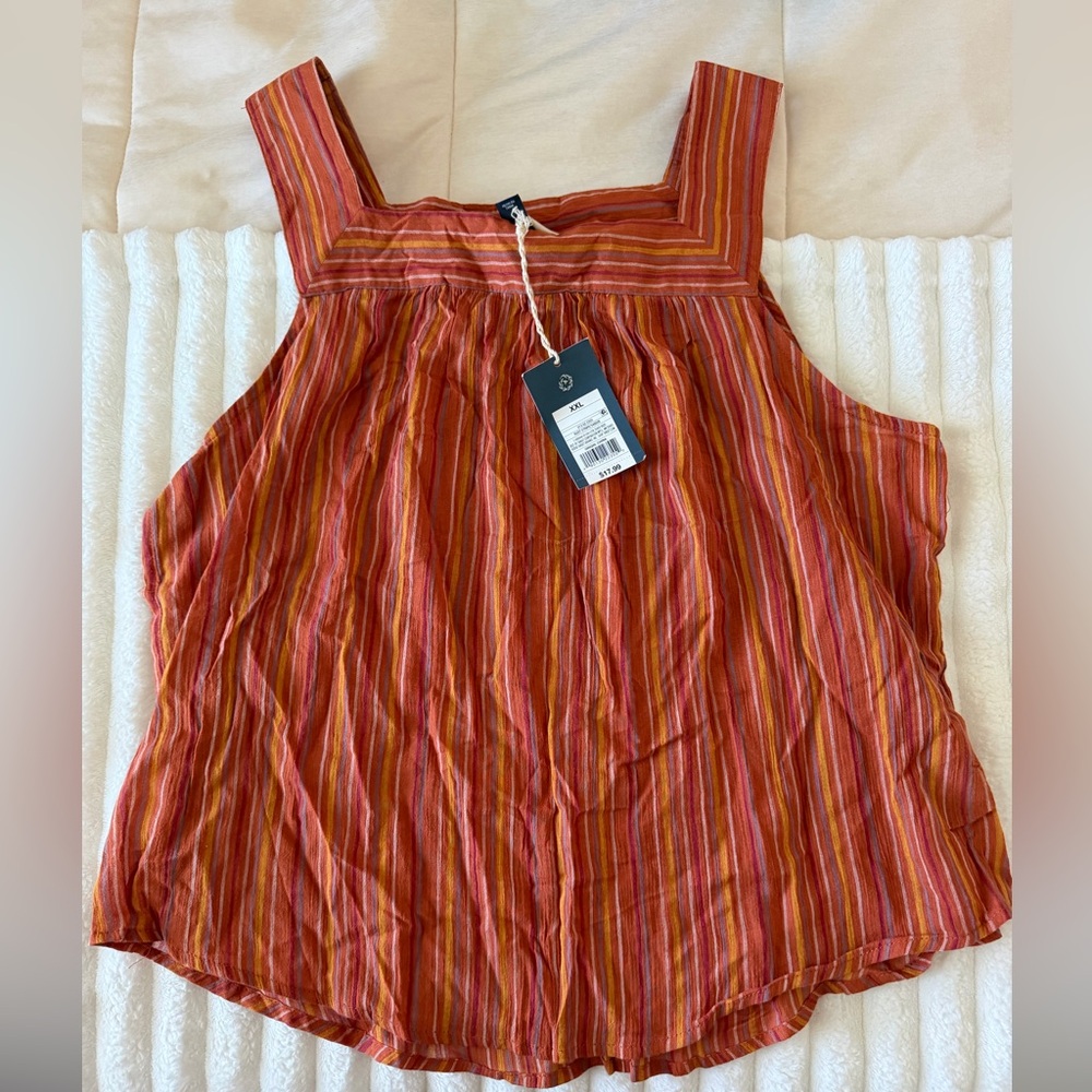 NWT Universal Thread Striped Orange Sleeveless Top